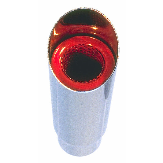 Hedman Hedders SINGLE RESONATOR HOT TIPS EXHAUST TIP FOR 2 IN. EXHAUST SYSTEM; 9 IN. LONG; 2-1/4 IN. OUTLET- CHROME 17120
