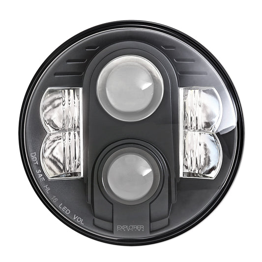 Pro Comp Suspension 7IN ROUND LED HEADLIGHTS :PAIR 76402P