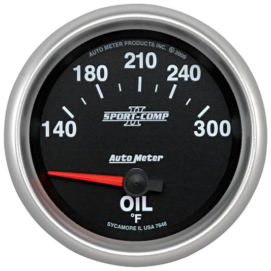 AutoMeter 2-5/8 in. OIL TEMPERATURE 140-300 Fahrenheit SPORT-COMP II 7648