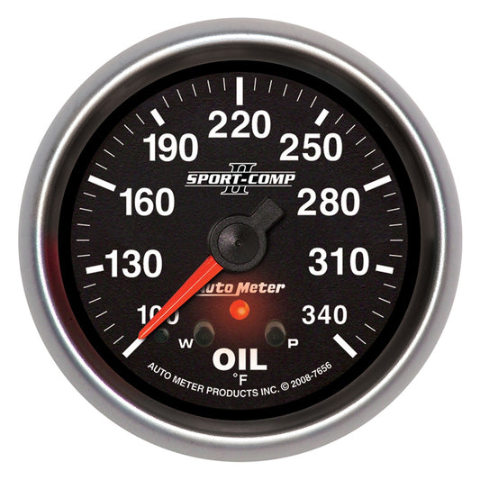 AutoMeter 2-5/8 in. OIL TEMPERATURE 100-340 Fahrenheit SPORT-COMP II 7656