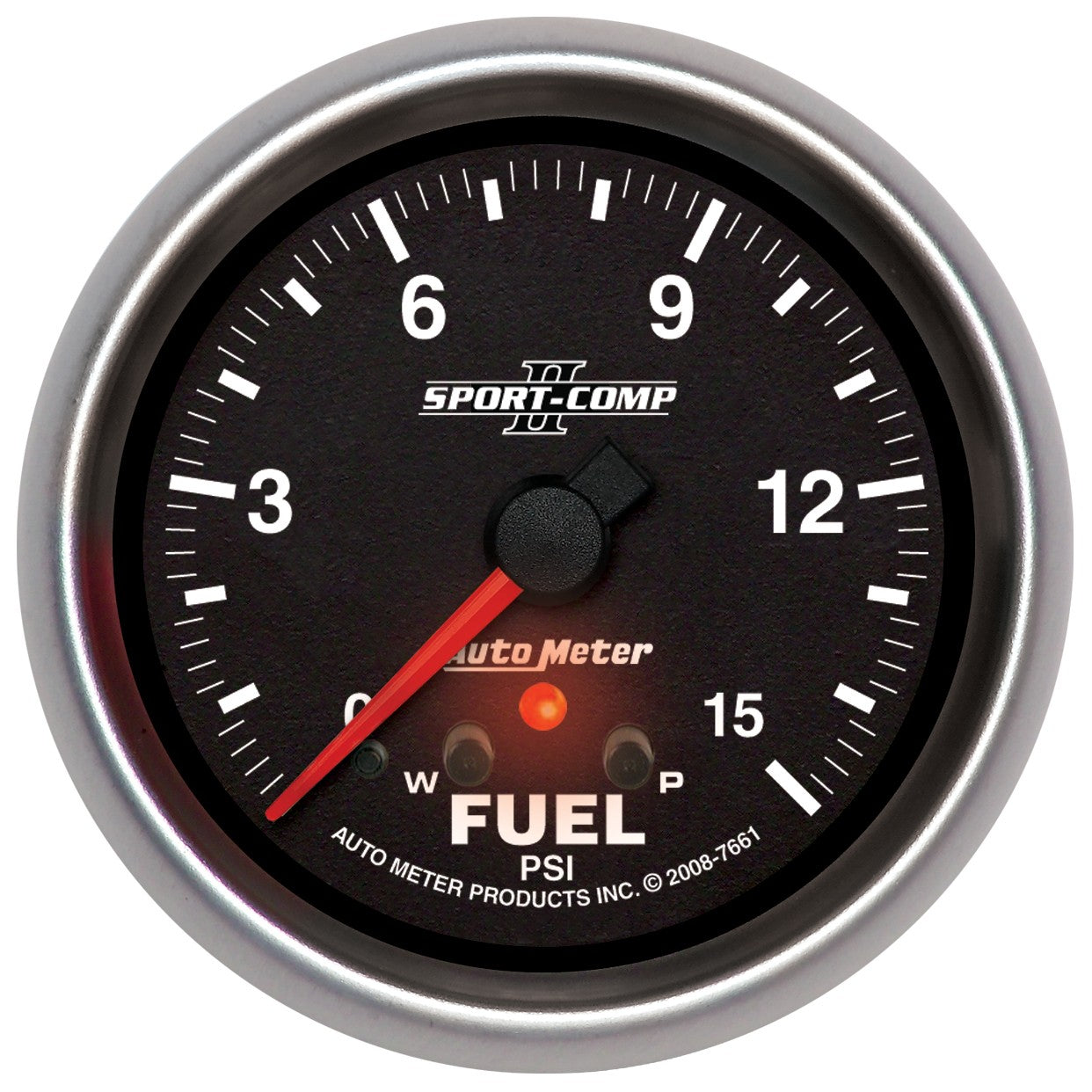 AutoMeter 2-5/8 in. FUEL PRESSURE 0-15 PSI SPORT-COMP II 7661