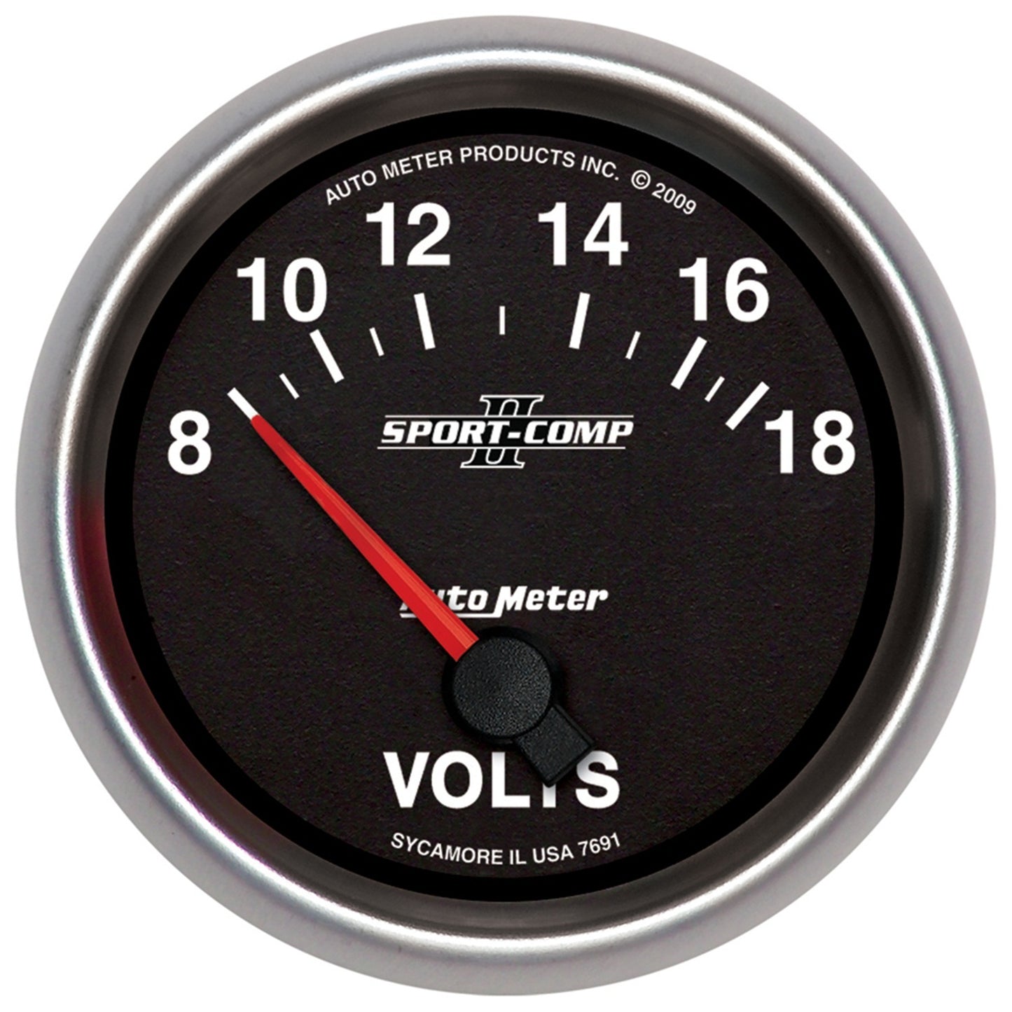 AutoMeter 2-5/8 in. VOLTMETER 8-18V SPORT-COMP II 7691