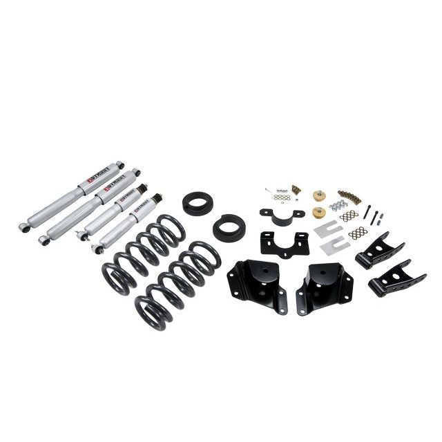 BELLTECH 670SP LOWERING KITS Front And Rear Complete Kit W/ Street Performance Shocks 1999-2006 Chevrolet Silverado/Sierra (Ext Cab) 2 in. or 3 in. F/4 in. R drop W/ Street Performance Shocks