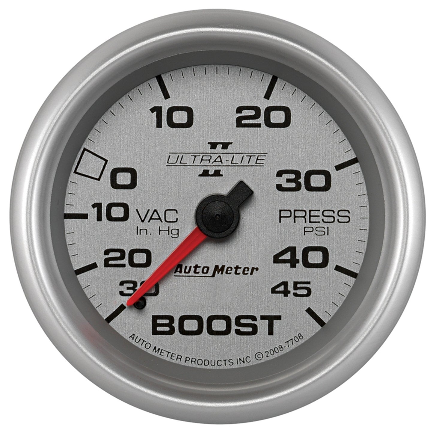 AutoMeter 2-5/8 in. BOOST/VACUUM 30 IN HG/45 PSI ULTRA-LITE II 7708