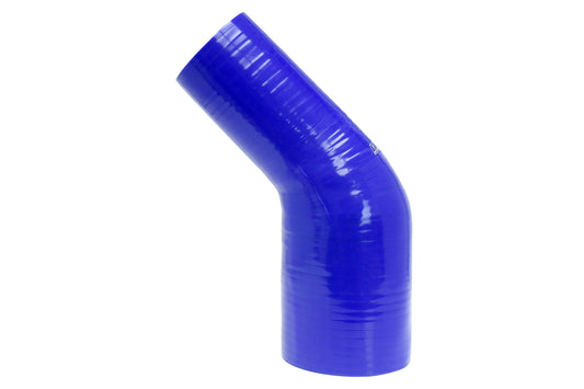 HPS Performance Silicone 45 Degree Elbow HoseHigh Temp 4-ply Reinforced2-1/2" - 4" IDBlue HTSER45-250-400-BLUE