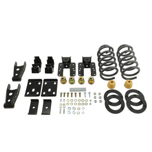 BELLTECH 987 LOWERING KITS Front And Rear Complete Kit W/O Shocks 2014-2017 Chevrolet Silverado/Sierra (Std Cab) 2wd 1 in. or 2 in. F/4 in. R Drop W/O Shocks