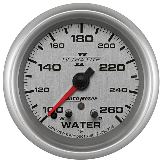 AutoMeter 2-5/8 in. WATER TEMPERATURE 100-260 Fahrenheit ULTRA-LITE II 7755