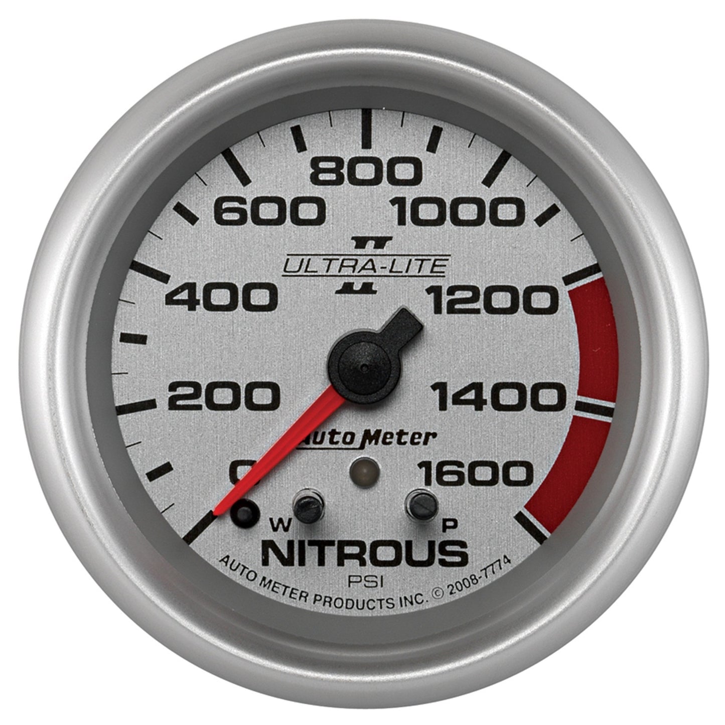 AutoMeter 2-5/8 in. NITROUS PRESSURE 0-1600 PSI ULTRA-LITE II 7774