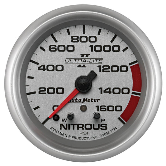 AutoMeter 2-5/8 in. NITROUS PRESSURE 0-1600 PSI ULTRA-LITE II 7774