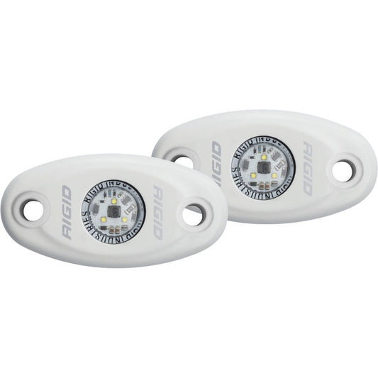 RIGID Industries A-Series LED Light Low Power Cool White White Housing Pair 482153