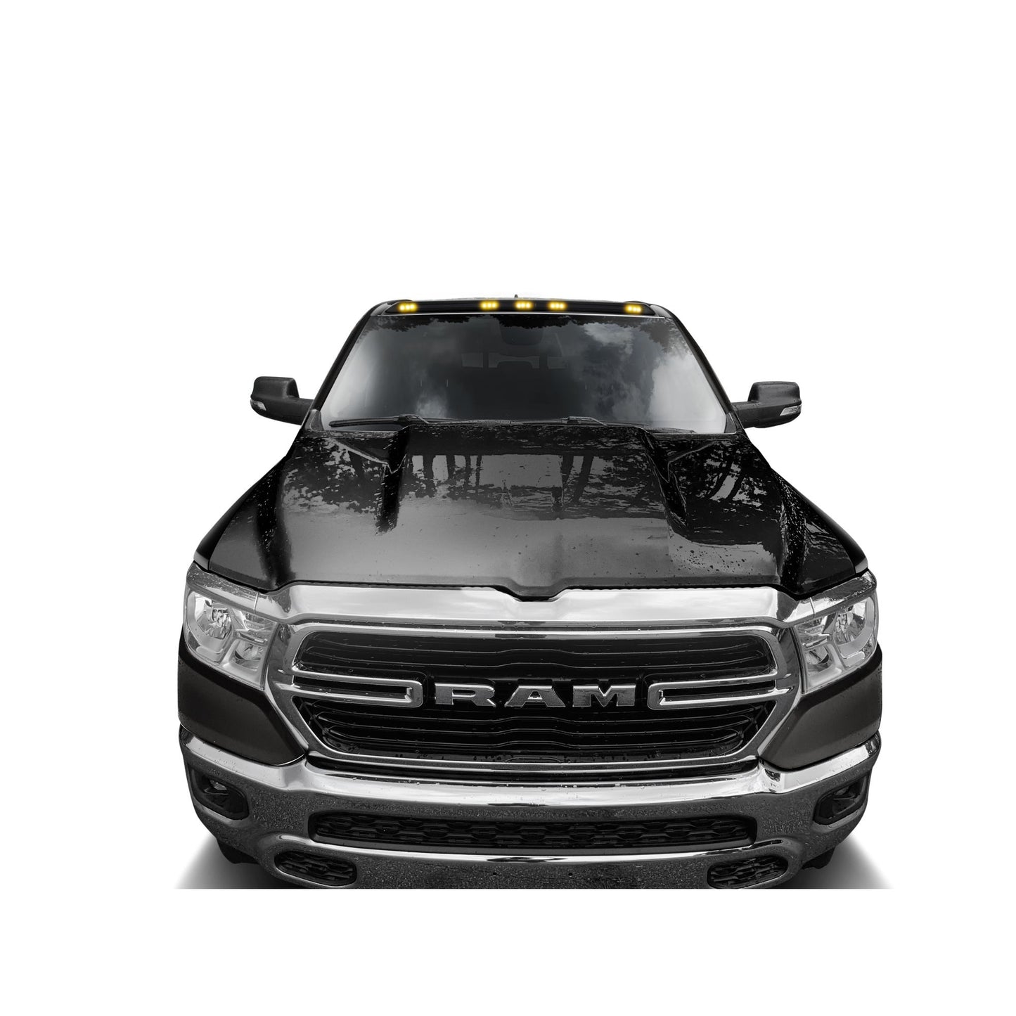 Auto Ventshade 698004-AXR Aerocab Color Marker Light Bril Blk Crystal Perlcoat Fits 16-18 Ram 1500 Excludes Sport And Rebel Models