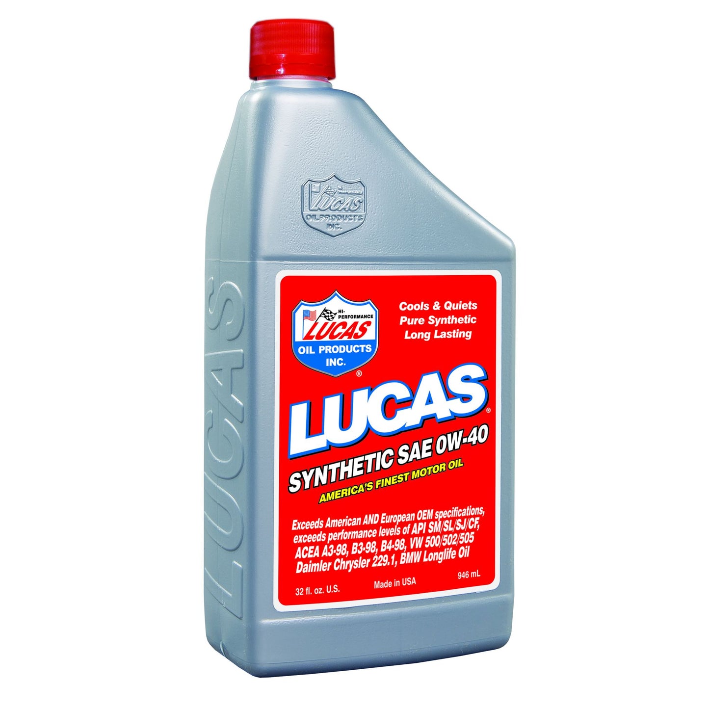 Lucas Oil Products Synthetic SAE 0W-40 Motor Oil 10211