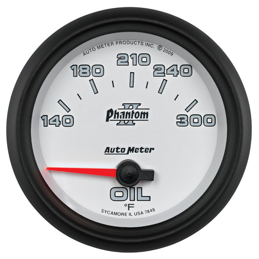 AutoMeter 2-5/8 in. OIL TEMPERATURE 140-300 Fahrenheit PHANTOM II 7848