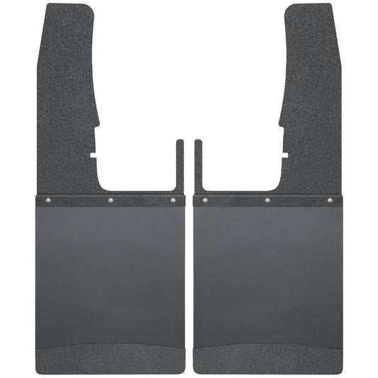Husky Liners Kick Back Mud Flaps Front 12" Wide - Black Top and Black Weight 17103