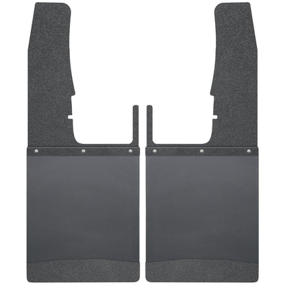 Husky Liners Kick Back Mud Flaps Front 12" Wide - Black Top and Black Weight 17103