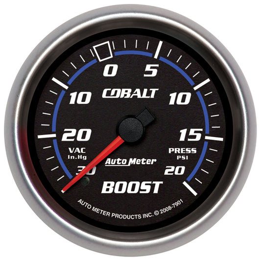 AutoMeter 2-5/8 in. BOOST/VACUUM 30 IN HG/20 PSI COBALT 7901