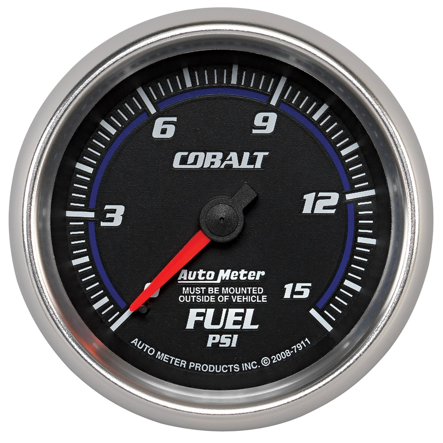 AutoMeter 2-5/8 in. FUEL PRESSURE 0-15 PSI COBALT 7911