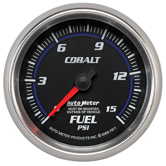 AutoMeter 2-5/8 in. FUEL PRESSURE 0-15 PSI COBALT 7911