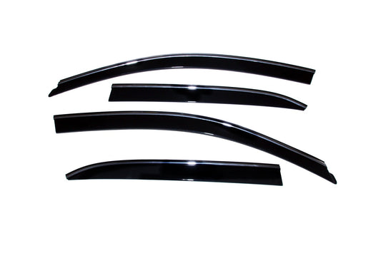 Auto Ventshade 794010 Low Profile Ventvisor Side Window Deflector With Chrome Trim 4-Piece Set For 2003-2007 Honda Accord