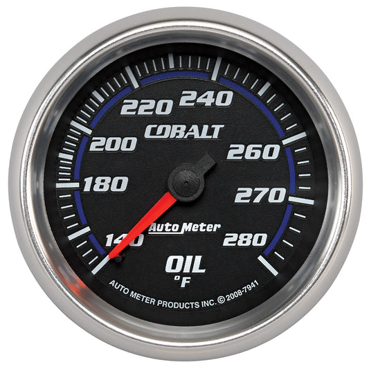 AutoMeter 2-5/8 in. OIL TEMPERATURE 140-280 Fahrenheit COBALT 7941
