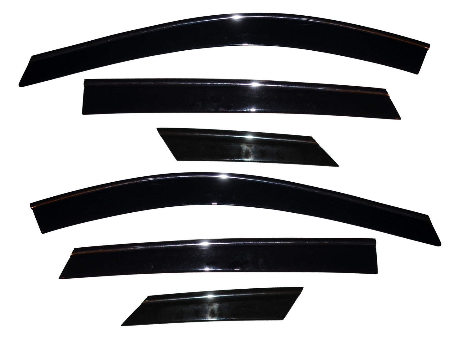 Auto Ventshade 796003 Low Profile Ventvisor Side Window Deflector With Chrome Trim 6-Piece Set For 2010-2017 Cadillac SRX