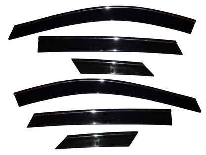 Auto Ventshade 796003 Low Profile Ventvisor Side Window Deflector With Chrome Trim 6-Piece Set For 2010-2017 Cadillac SRX