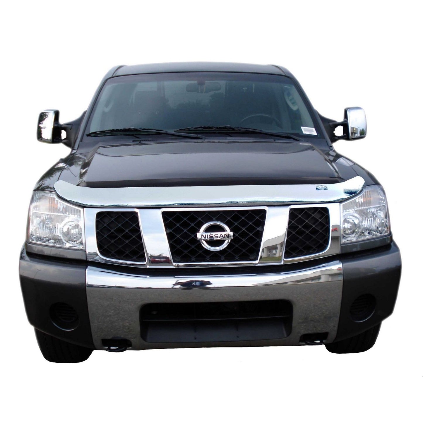 Auto Ventshade 680402 Chrome Hood Shield For 2005-2015 Nissan Armada 2004-2015 Nissan Titan
