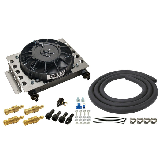 Derale 15 Row Atomic Cool Plate & Fin Remote Transmission Cooler Kit, -6AN 13950