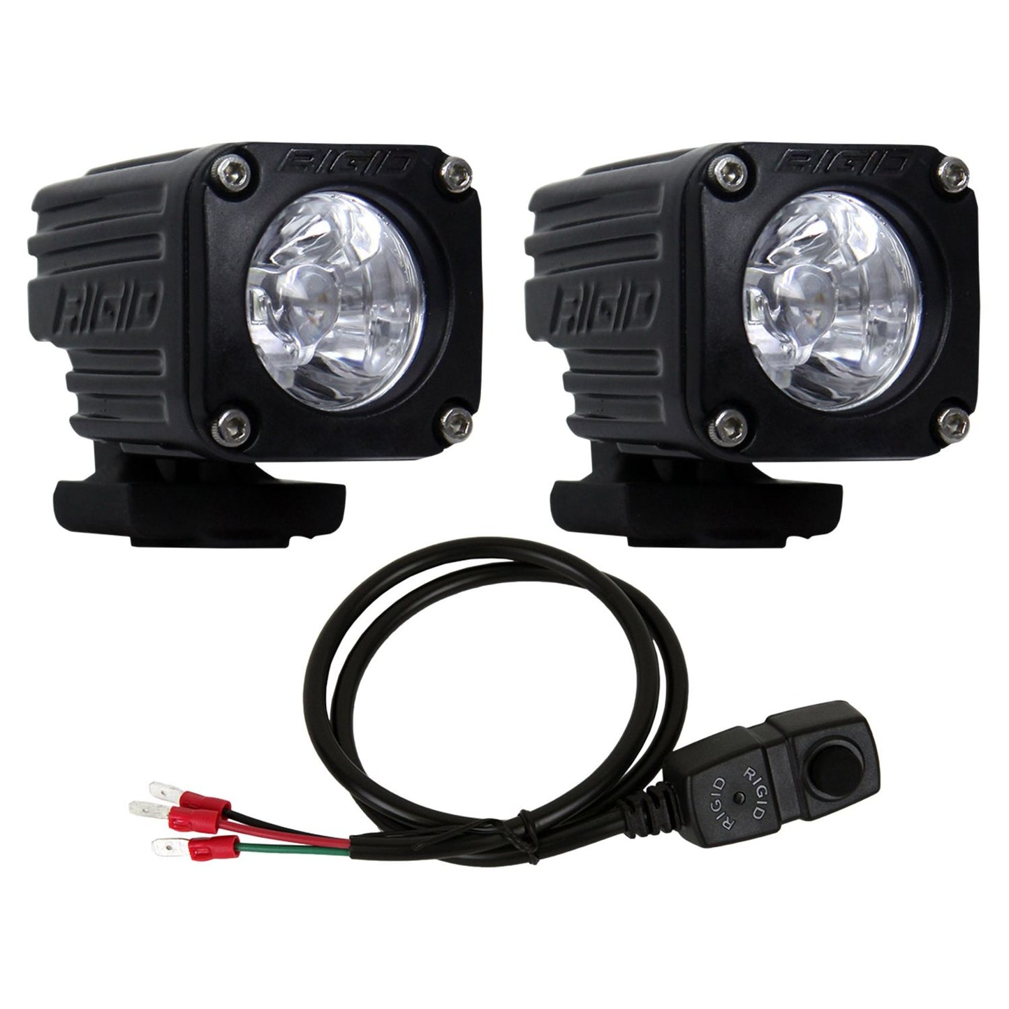 RIGID Industries Ignite Motorcycle Kit High/Low Spot Beam Pattern Black Housing Pair 20731