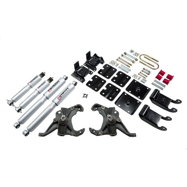 BELLTECH 771SP LOWERING KITS Front And Rear Complete Kit W/ Street Performance Shocks 1985-1995 Chevrolet Astro/Safari (2WD w/ Factory Composite Leaf) 2 in. F/2.5 in. R drop W/ Street Performance Shocks