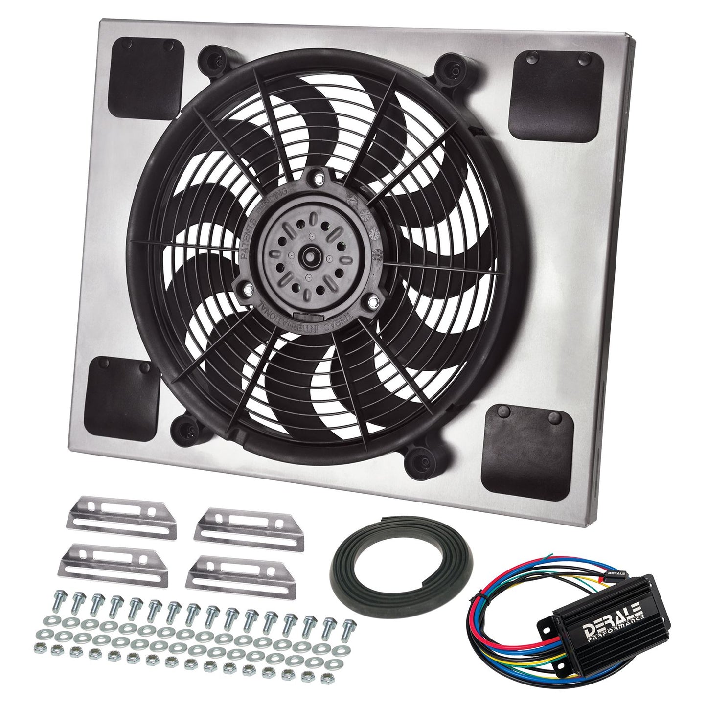 Derale Powerpack - High Output Single 14" RAD Fan/Alum Shroud Kit w/ PWM Controller 66820