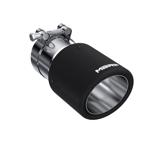 MBRP Exhaust Tip; 4in. O.D.; Dual Wall Angled; 3in. inlet; 7.7in. length; Carbon Fiber T5122CF