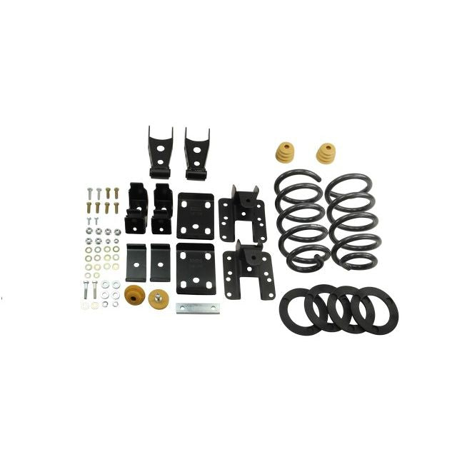 BELLTECH 651 LOWERING KITS Front And Rear Complete Kit W/O Shocks 2007-2013 Chevrolet Silverado/Sierra (Ext Cab & Crew Cab) 1 in. or 2 in. F/4 in. R drop W/O Shocks