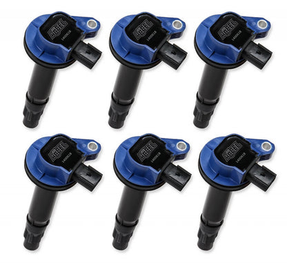 ACCEL Ignition Coil - Super Coil series - 2007-2016 Ford 3.5L/3.7L V6, Blue, 6-pack 140061B-6