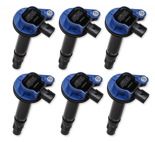 ACCEL Ignition Coil - Super Coil series - 2007-2016 Ford 3.5L/3.7L V6, Blue, 6-pack 140061B-6