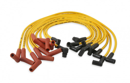 ACCEL Spark Plug Wire Set - 8mm - Custom with Graphite Core - Yellow with HEI Stock Style Boots 4056