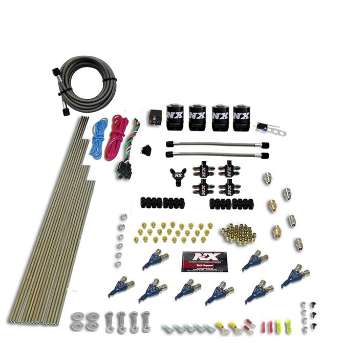 Nitrous Express 8 CYL PIRANHA DIRECT PORT 4 SOLENOIDS WITH NO BOTTLE (200-500HP JETTING) NX-80001-00