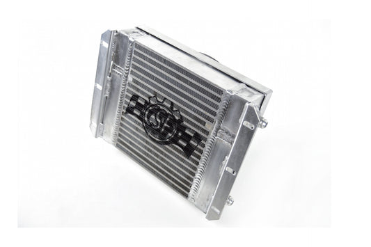 CSF Cooling Racing 13.8in X 10in Dual Fluid Bar & Plate HD Oil Cooler W/9in SPAL Fan 8026