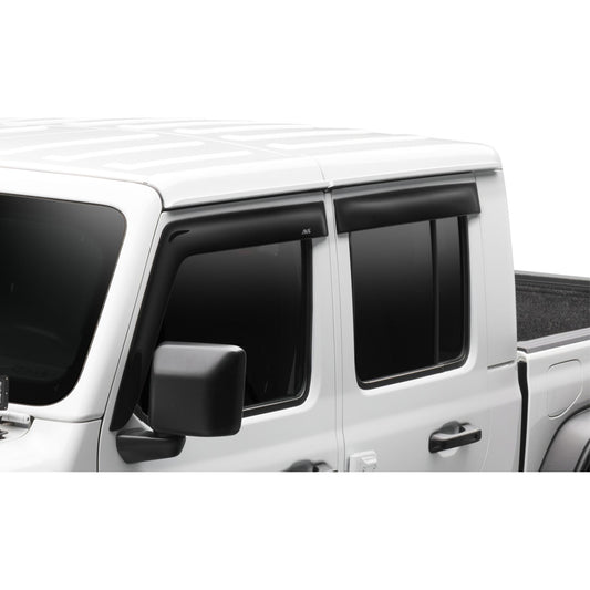 Auto Ventshade 894066 Low Profile Dark Smoke Ventvisor Side Window Deflector 4-Piece Set For 20-22 Jeep Gladiator 18-22 Jeep Wrangler JL