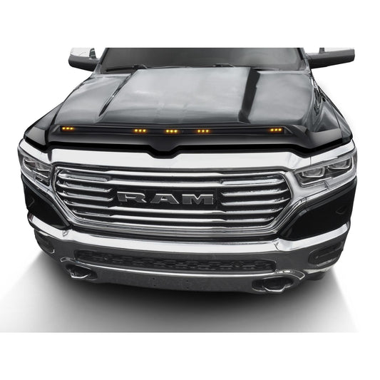 Auto Ventshade 753163-PXJ Aeroskin LightShield Color Hood Protector Diamond Black Crystal Pearl-Coat For 2019-2022 Ram 1500; Will Not Fit Rebel And TRX Models