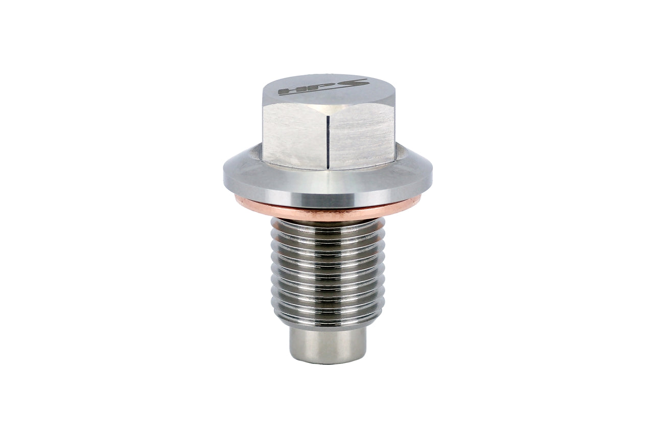 HPS Performance 304 Stainless Steel Magnetic Drain Plug With 5000 Gauss Neodymium Magnet MDP-M12x125
