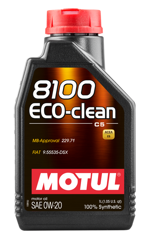 Motul 8100 ECO-CLEAN 0W-20 - 1L - Synthetic Engine Oil 108813