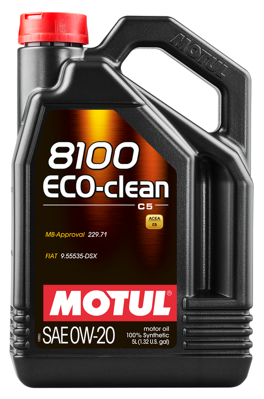 Motul 8100 ECO-CLEAN 0W-20 - 5L - Synthetic Engine Oil 108862