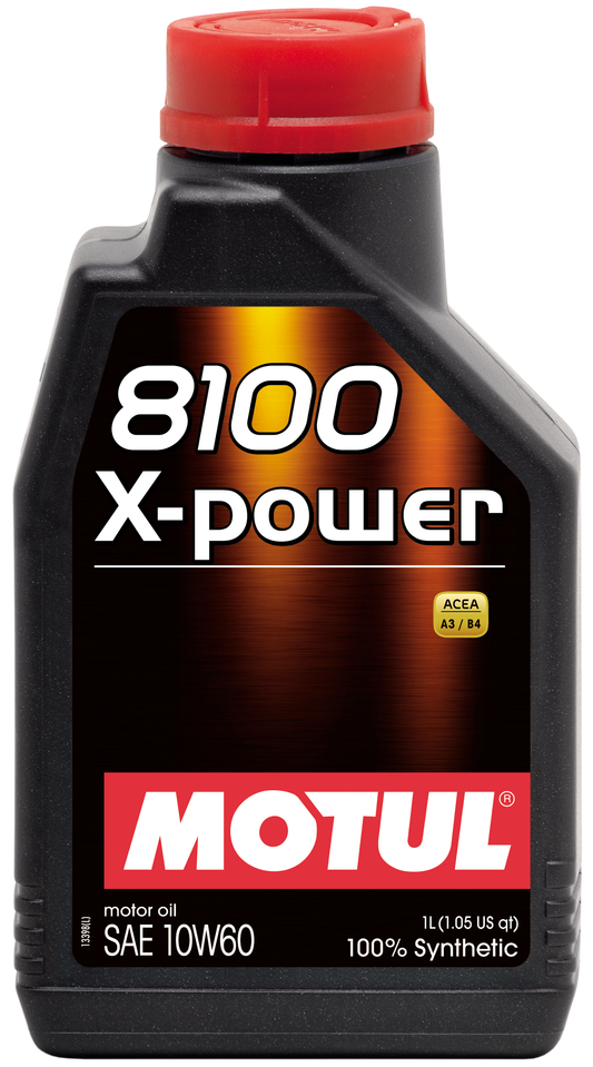Motul 8100 X-POWER 10W60 - 1L - Synthetic Engine Oil 106142