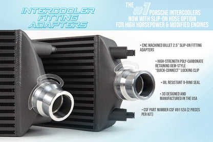 CSF Cooling Racing Porsche 991 911 Turbo / Turbo S Intercooler Fitting Adapters (OEM To Slip-On) 8112A