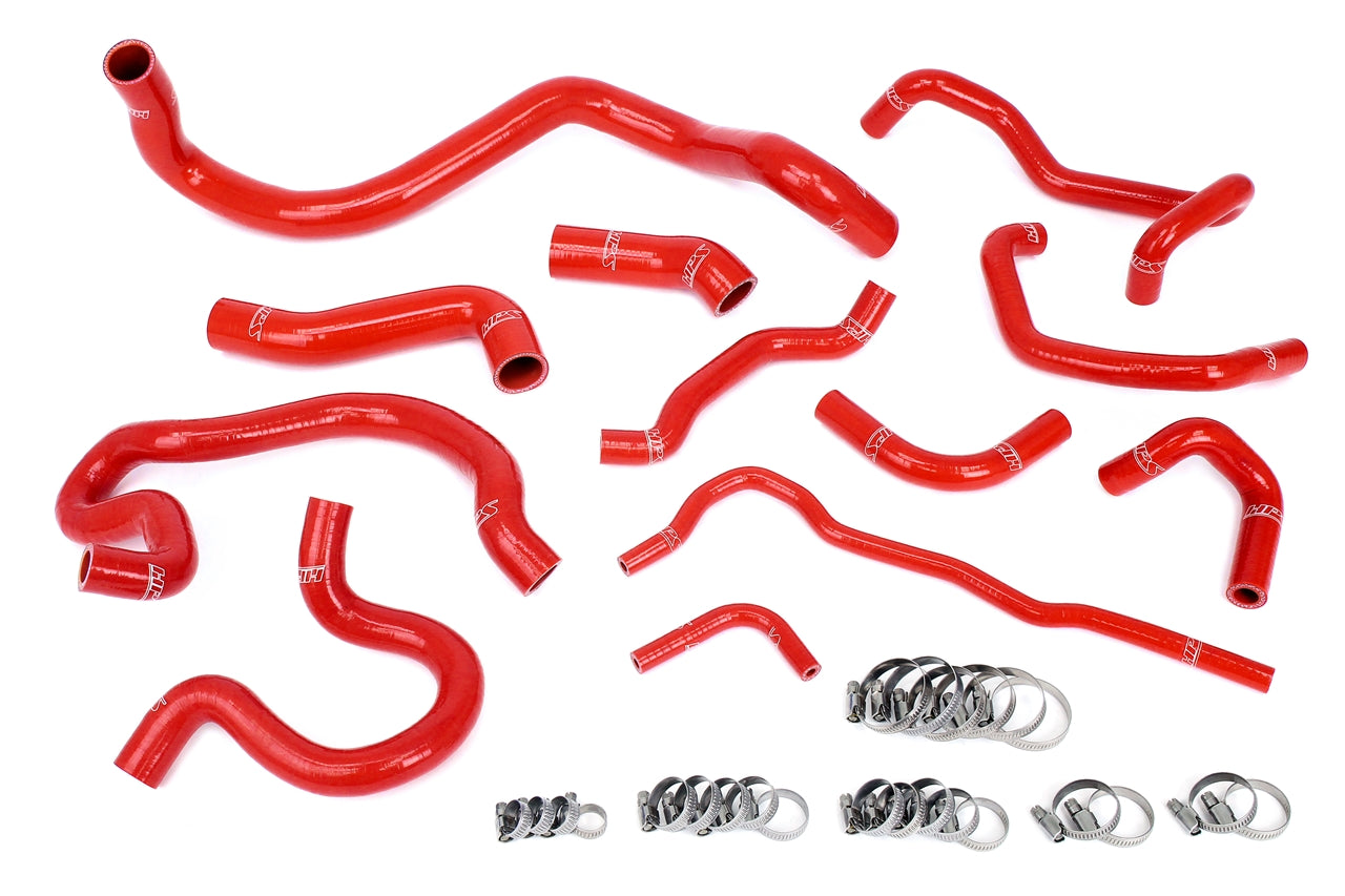 HPS Performance 3-ply Reinforced Silicone Radiator Heater Throttle Body Expansion Tank Hoses 57-2098-RED