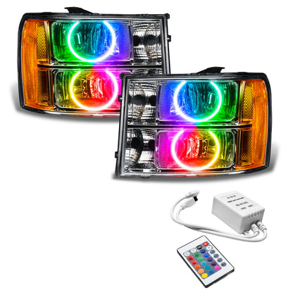 Oracle Lighting 8165-504 - 2007-2013 GMC Sierra SMD HL - Round Ring Design