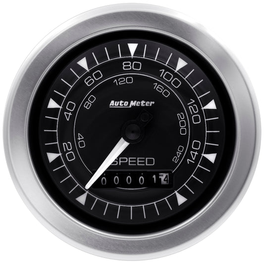 AutoMeter 3-3/8 in. SPEEDOMETER 160MPH ELEC. PROGRAMMABLE CHRONO 8188