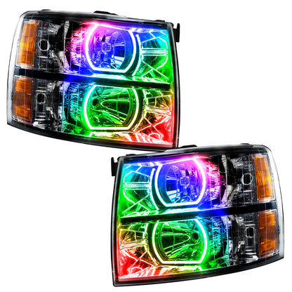 Oracle Lighting 8189-504 - 2007-2013 Chevrolet Silverado SMD HL - Black - Square Style