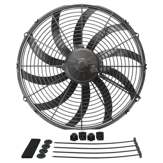 Derale 16" High Output Curved Blade Electric Puller Fan 16116